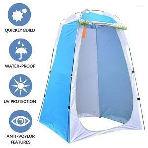 Tält och skyddsrum Portable Beach Shower Toalett Byte Tält Sol Regnskydd Privitet med fönster för utomhuscampingbadrum