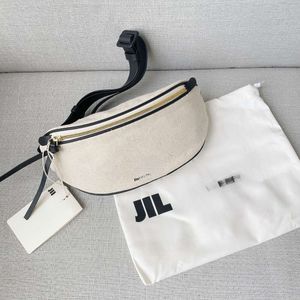 JL Crossbody One Shoulder Waist Chest Mobile Phone Bag, Canvas Cowhide, Small Mens and Womens Card Bag INS Style Trend