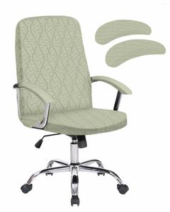 Camas de cadeira textura de arte moderna textura verde elástico capa de escritório jogo de computador de poltrona protetor assento