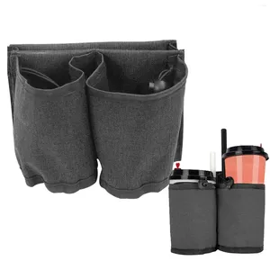 Storage Bags Outdoor Black For Luggage Gifts Travelers Accessories Cup Holder Free Hands Suitcase Handles With Pocket Drinks Carrier