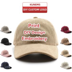 Kunems مخصصة رعاة البقر القبعة للرجال والنساء DIY المطرزة قبعة البيسبول تصميم قبعة مطبوعة ناعمة أعلى قبعة الجملة 240507