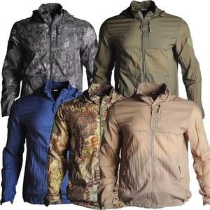 Men's Casual Shirts Outdoor sun protection quick drying leather jacket for mens summer waterproof UV resistant breathable sports windproof Q240510