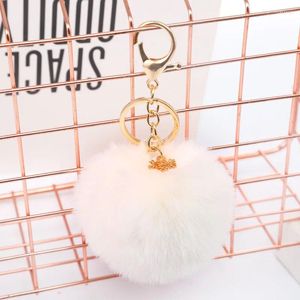 Tornari Snowball Boychain Snowflake Key Chains Soft Pompom Ball Car Ladies Fashion Accessori natalizi Regali