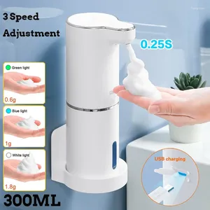 Flytande tvåldispenser 300 ml skum Touchless Automatic Foaming laddningsbar infraröd rörelse Smart sensor Hand Sanitizer