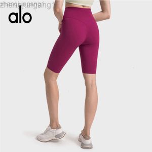 Desginer Als Yoga Aloe Shorts Woman Pant Top Women No Awkwardness Line Cycling High Waist Abdominlift Hip Pants Elastic Skincare Sports Capris for Women
