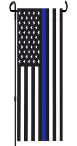 Thin Blue Line Garden Flags USA 12x18 outdoor blank white blue yard strip vivid color Digital Printed5913064