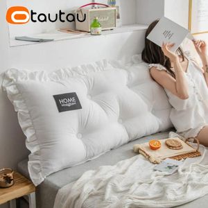 Travesseiro otautau retângulo de renda de algodão puro com cama de enchimento de cabeceira macia no encosto lombar da cabeceira lombar zt20cm1c