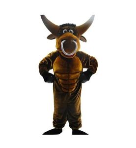 2025 Högkvalitativ Bull Bison Cow Mascot Costume Fun Outfit Suit Birthday Party Halloween Outdoor Outfit Suitfestival Dress