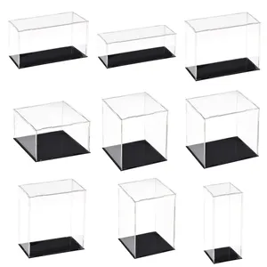 Decorative Plates Clear Acrylic Display Case Countertop Box Organizer Stand Dustproof Protection Showcase Show For Action