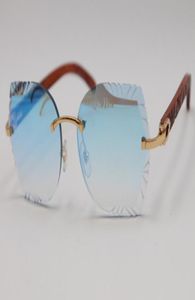 Produttori di occhiali da sole intagliati interi senza bordo 8200762 occhiali da sole vintage di alta qualità all'aperto alla guida dell'oro G8542094