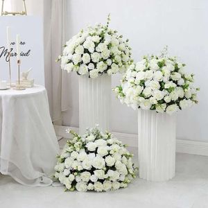 Large 45Cm-70Cm Artificial Decorative Flowers Custom Flower Ball Wedding Table Centerpieces Stand Decor Geometric Shelf Party 0206