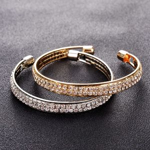 Caoshi mode smycken armband armband billiga sier guldpläterade manschettarmband öppnar kubiska zirkoniumarmband kvinnor