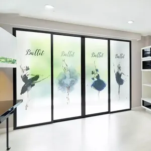 Fensteraufkleber Ballett Tanzstudio Custom Größe Glass Filmtür ohne Kleber Privatsphäre Abziehbilder Badezimmer Büro Slide Jahr
