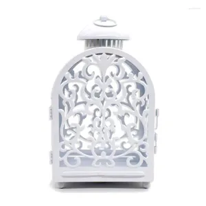 Świecowe uchwyty marokański styl pusty świecznik TEALIGHT Uchwyt rzeźbiony kwiat wiszący latarnia Wedding Home Decor