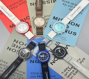 Moon Quarz Watch Full Function Chronograph Watches Mission to Mercury 42mm Luxury Mensカップル共同名wristwatches1628522