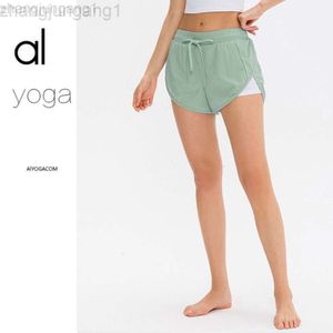Desgerir als yoga aloe mulher calça top mulher als shorts de fitness shorts femininos de verão calça quente noite executando esportes anti-luz Casuquick secagem