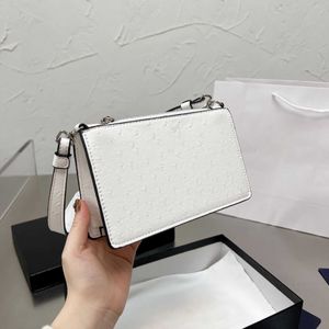 2022 Luxury Women Kette Messenger Bag Designer Polka Dot Muster Umhängetasche Messenger Bag Wallet 271V