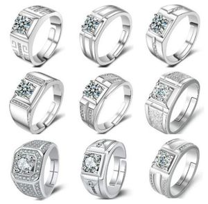 Luxuoso Men039s Natural Crystal Ring Boyfriend Anniversary Gift Banquet Engagement Band Rings3139506
