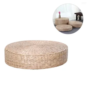 Pillow Japanese Floor Mattress Window Yoga Meditating Chair Seat Straw Hand-woven Bay Wooden Round Weave
