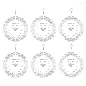 Dekorativa figurer 6pack 8 tum sublimering Vindspinnare blanker Father Christmas Spinners hängande för utomhusträdgård hållbar