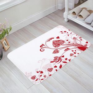 Tapetes flores abstrata amor amor cozinha tapete sala de estar decoração carpet home hallway entrance capacho por porta de varanda anti slip tapete