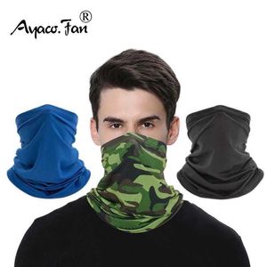 Mode ansikte masker halsgaiter mens och kvinnors huvud solskade halsringning gated bandana halsduk sport pannband dammsäkert utomhusfiske q240510