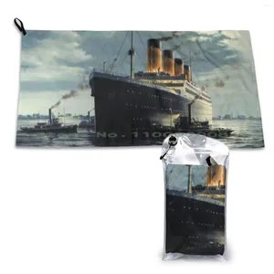 Towel Titanic On Ocean Oil Based Paint Quick Dry Gym Sports Bath Portable Berlin Airport Brandenburg Baggage Tag