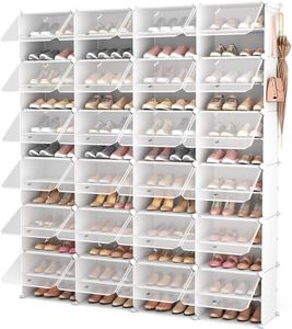 Armário de armazenamento de sapatos 12tier Organizer 96 Pares Rack de plástico extra grande com tampas portáteis 240506