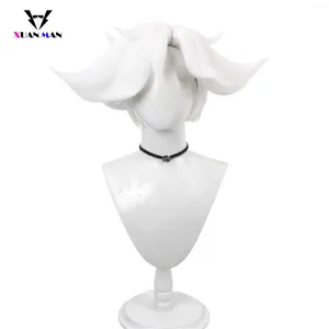 Party Supplies Hasbin Angel Cosplay Wig Costume White Short Heat Resistant Synthetic Hair For Women Men Halloween Prop Wigs Cap