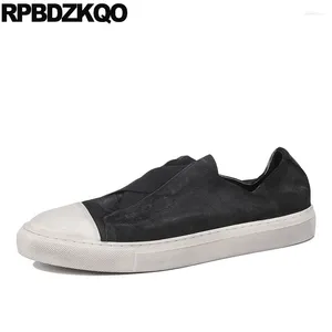 Casual Shoes Designer European British Style Solid Men Brand Flats Klassiker Schwarz Skate Echtes Leder Frühlingslandebahn Fahrt fahren