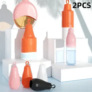 Bolsas de armazenamento 2pcs Viagem garrafa de silicone à prova de vazamento de mangas portáteis de xampu portáteis Gel Gel Bottling Capa à prova de vazamento Tampa à prova de vazamento