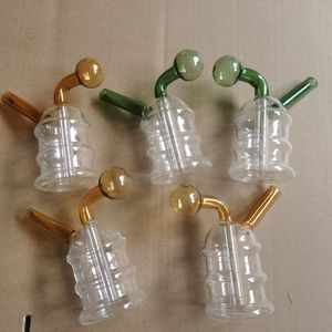 2PCS Bubbler Olej Burner Glass Percolator Dyfuzor RUR WODY HOAKAH BONGS BUBBLERS RECYKLE FILTR MINI PRZETRYWNE RURE