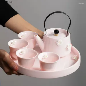 Чайные наборы чайных наборов Sheep Fat Jade чай домашний розовый подъемник