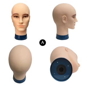 Mannequin Heads Display per cappello a testa finta Modello di addestramento Modello di vetri da uomo 54 cm/60 cm Q240510