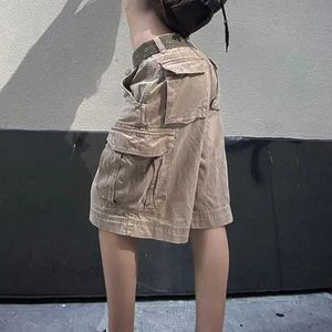 Herren Shorts Vintage Daily Casual All-Match Strtwear Classic Denim Shorts Frauen Delessed Taschen Design gewaschen Y2K H240508