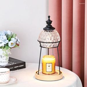 Ljusstakare metall prydnadshållare europeisk stativ glas skugga guld matbord dekorerazioni casa husdekoration