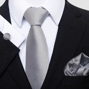 Zestaw krawata na szyję ładny ręcznie robiony najnowszy jedwabny Gravatas Holiday Gift krawat kieszonkowy kwadraty spinki z mankietem