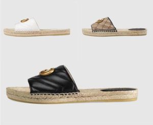 Sandals Designer Summer Platform Casual Sandals Fashion Golden Letter Logo Flat Bottom Ladies Fisherman Scarpe in pelle Canca GR8854255