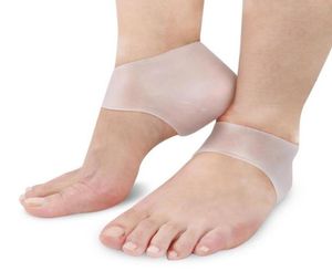 Silicone Hidratante Salto Rachado Protetores de Cuidados de Pedras Socões de Gels de Gel com pequenos orifícios 1 Par Ferramenta de cuidados com os pés US039209679