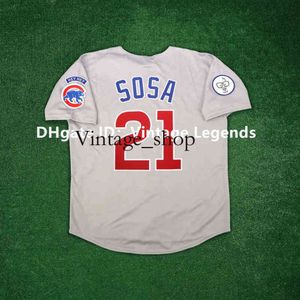 Vin 1998 17 Grace 21 Sosa 34 Wood size S-5XL rare baseball jersey