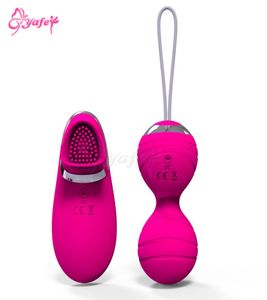 Controle remoto sem fio USB ovo vibratório Ben wa bola bola bola g clitóris de ponto de ponto de estimulador de estimulador sexual brinquedo sexual para mulheres adult y5067712