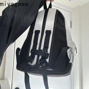 Backpack Miyagawa moda harajuku estudante causal backpacks de borboleta legal 2024 Mulheres ombros de homens