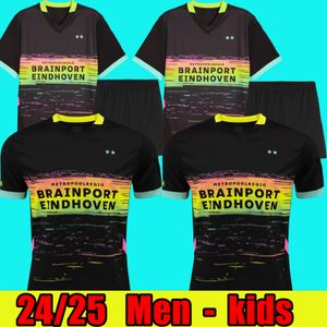 24 25 Eindhoven Away Soccer Jerseys 2024 Hazard Fabio Sia PSVS Мужчины ИТ -футбольные рубашки дети устанавливают лучшие взрослые комплекты Lang 7 Dest 8 De Jong 9 Tillman 10 Bakayoko 11