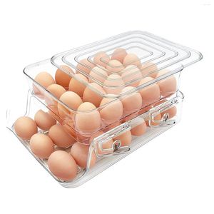 Butelki do przechowywania uchwyt na jajka do pojemności pojemności lodówki z Automatycznym zwijaniem pokrywki