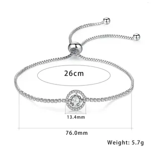 Link Armbänder Mode Schmuck Heiliges Licht aus mikrogelegenem Zirkon einstellbarer Armbandkristall aus österreichischer koreanischer Scheibe ziehen