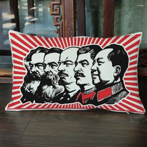 Travesseiro vintage Red Revolution Celebrity Retrato Throw Pillows Case Comunismo Caso decorativo especial Almofadas 30x50cm