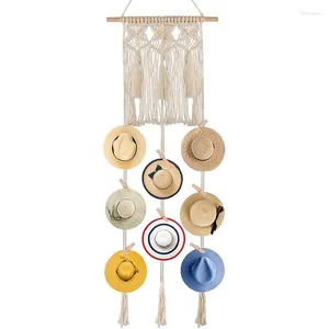 Cabides hat parede pendurada chapina boho hapter rack hanger titular com 10 pcs clipes