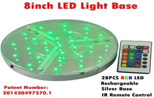 8 Zoll 28pcs SMD5050 LED -Mittelstücke Leichte Basis mit 24Keys Remote Contrller, um 16 statische Farben und 4Colorchanging programmieren zu wählen