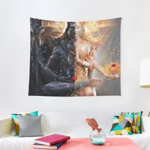 Tapestries Shiva And Parvati (Masculine Feminine) Shakti Tapestry Bedroom Decorations Things To The Room Tapete For Wall