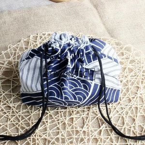 Bolsas de armazenamento 100pcs lancho de pano portátil para aluno ao ar livre refeição do escritório piquenique estilo japonês Prind Print Bento